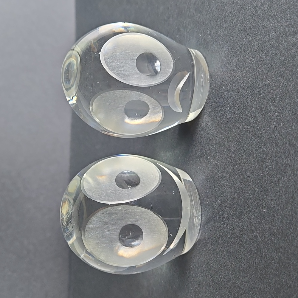 Happy Sad Crystal Faces Paperweights Paper Weight
